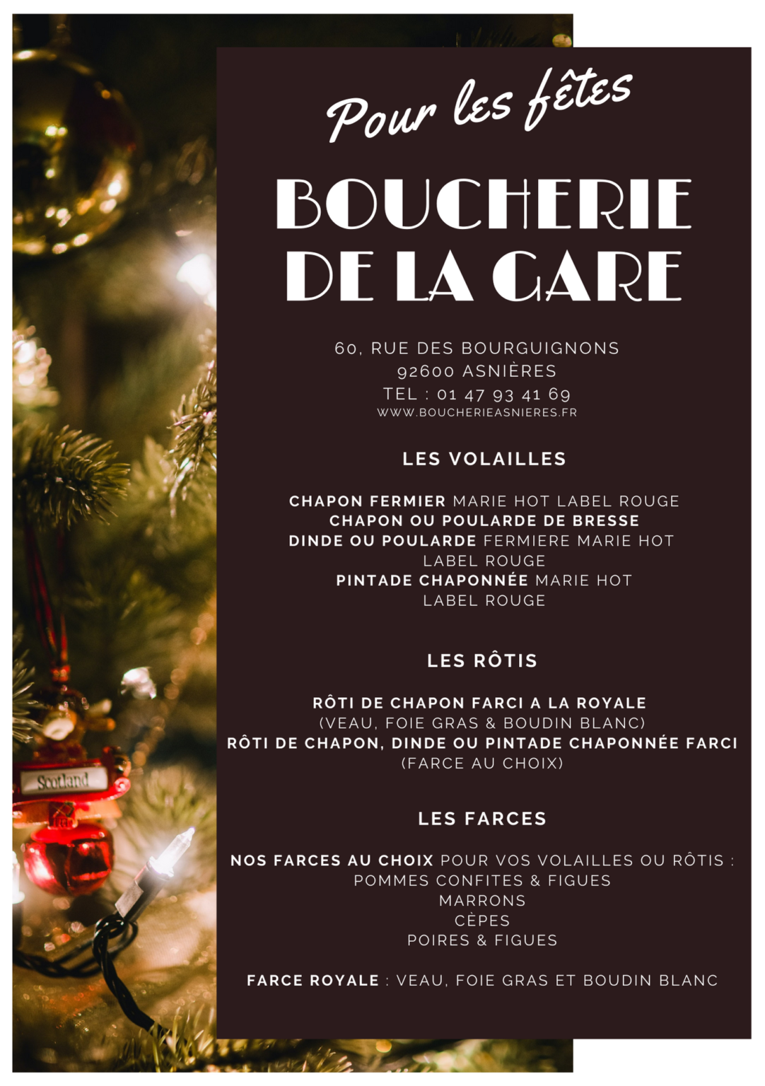 Noel boucherie de la gare